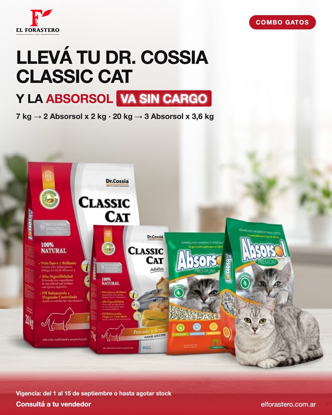 Llevá tu Dr. Cossia Classic Cat y la Absorsol va sin cargo