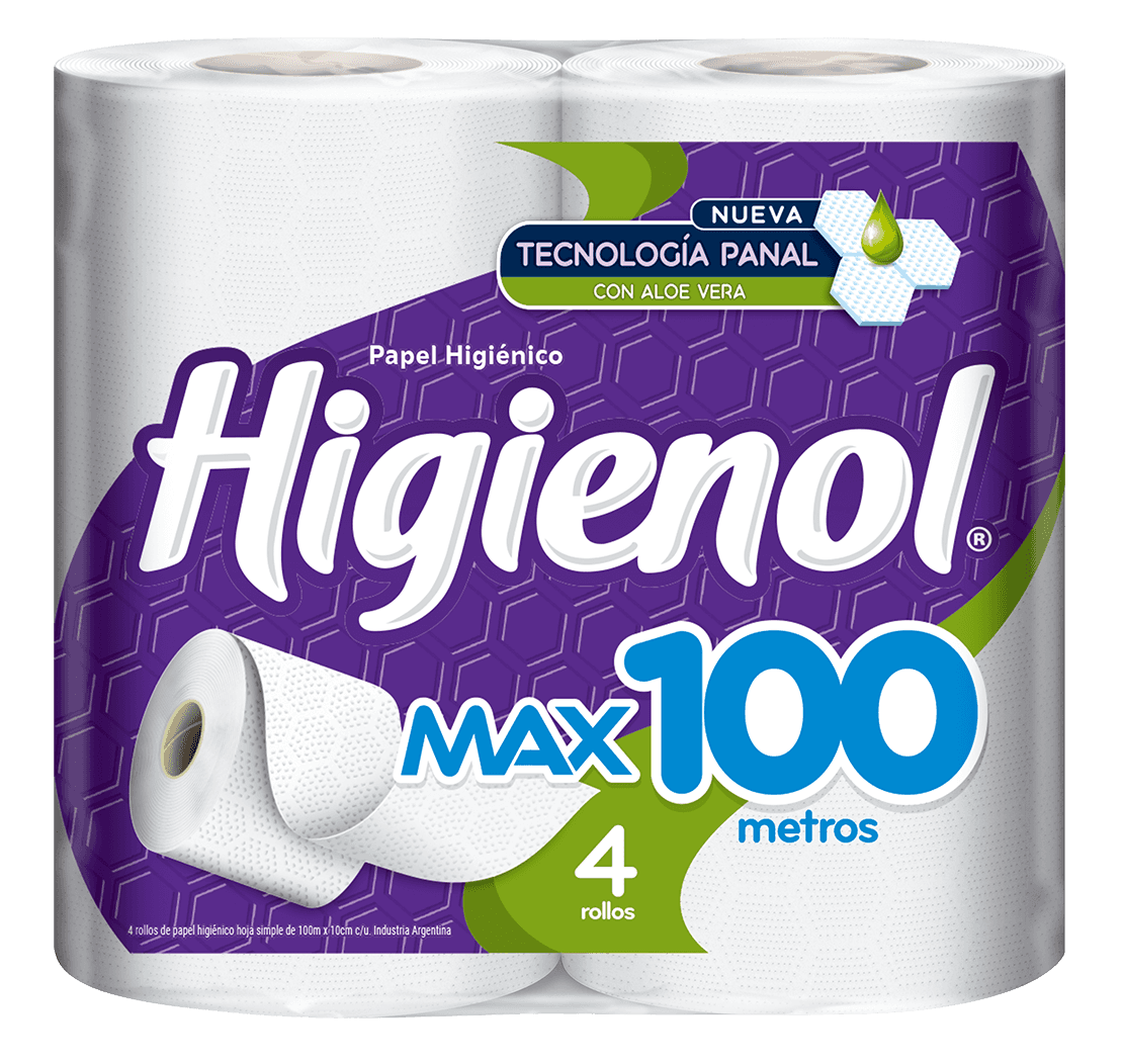 Higienol Papel Higiénico Max x 100 m x 4 Rollos