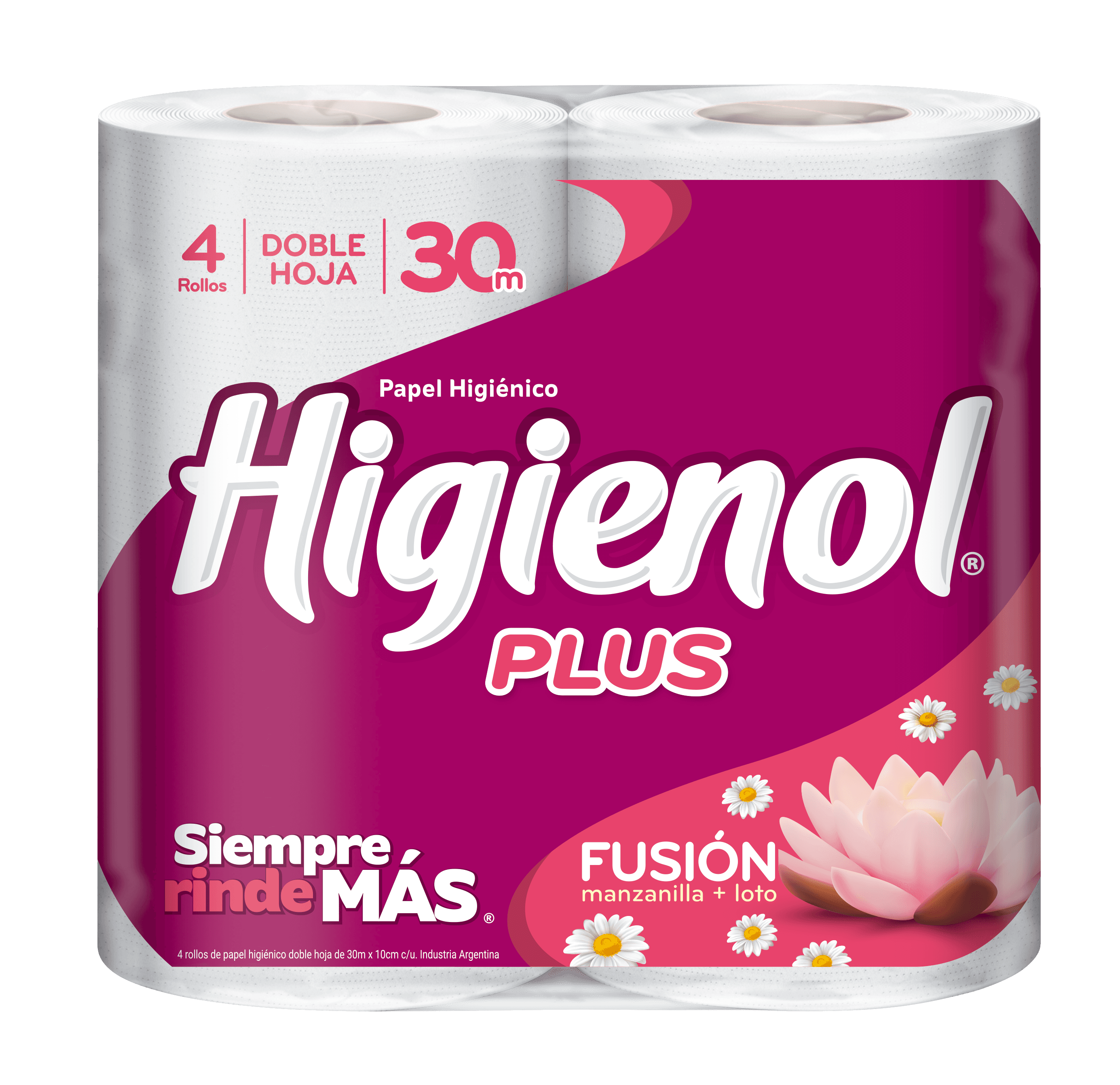 Higienol Papel Higiénico Doble Hoja x 30 m x 4 Rollos