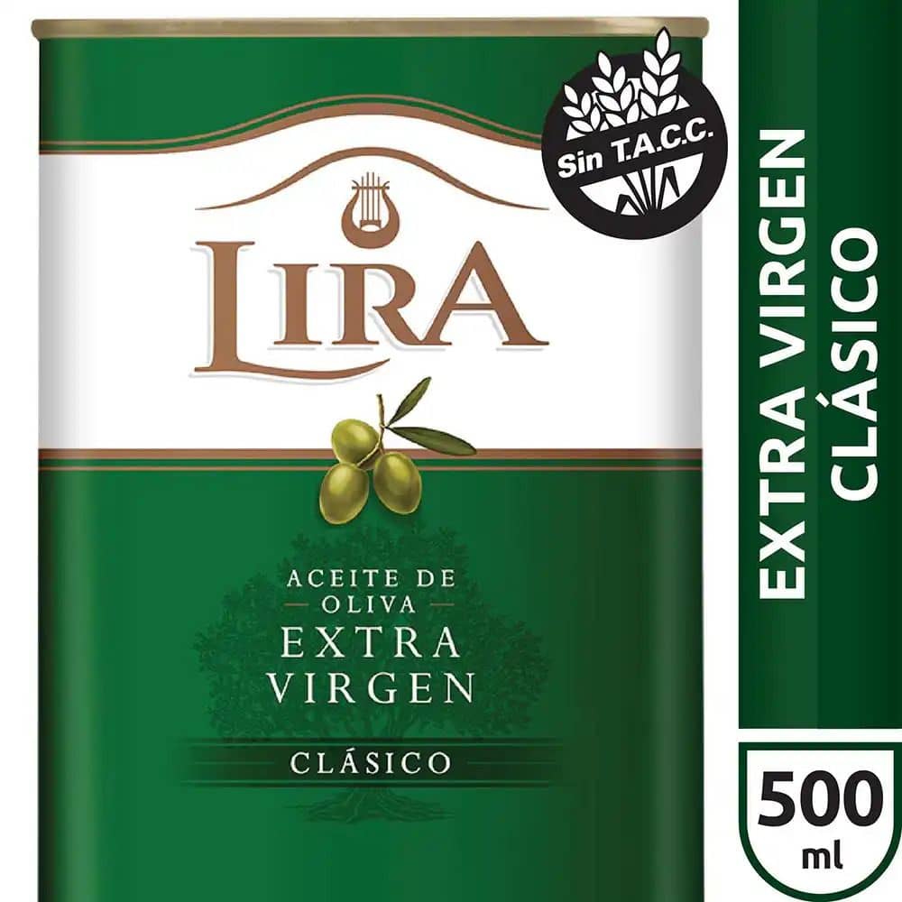 Aceite Lira Clasico Extra virgen Oliva Lata x 500 ml
