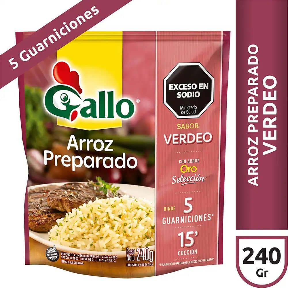 Arroz Gallo Preparado Verdeo x 240 g