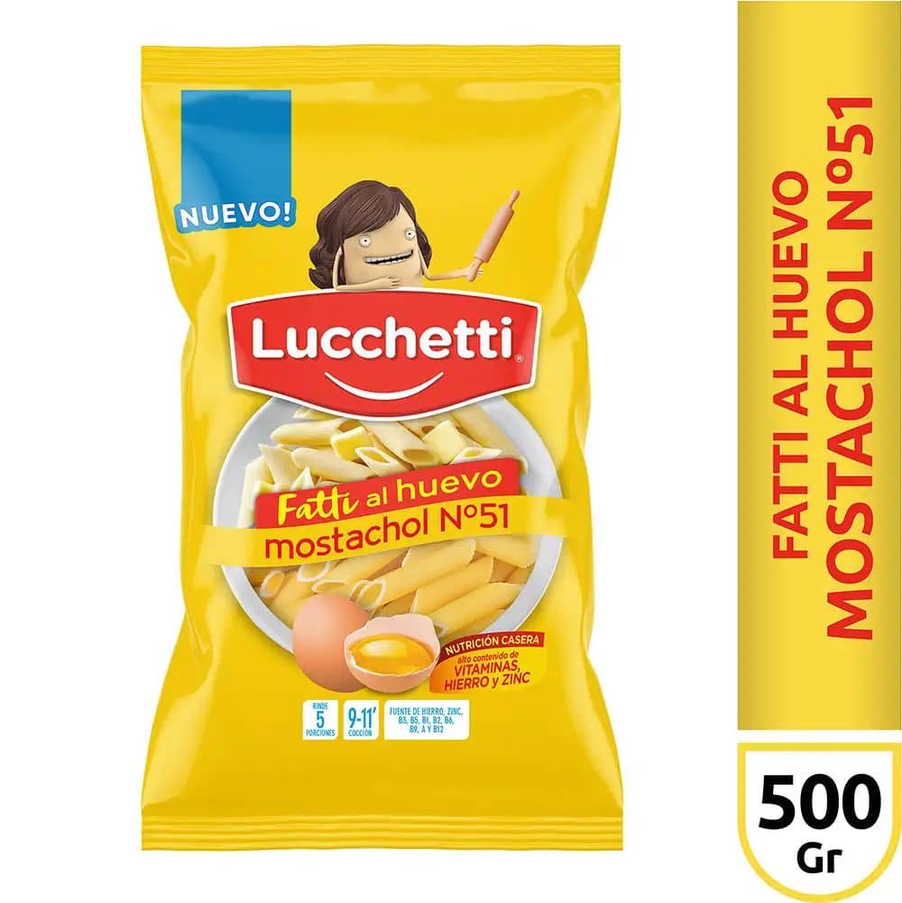 Lucchetti Mostachol al Huevo x 500 g