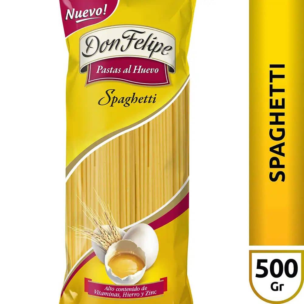 Don Felipe Spaguetti Huevo x 500 gr.-33561