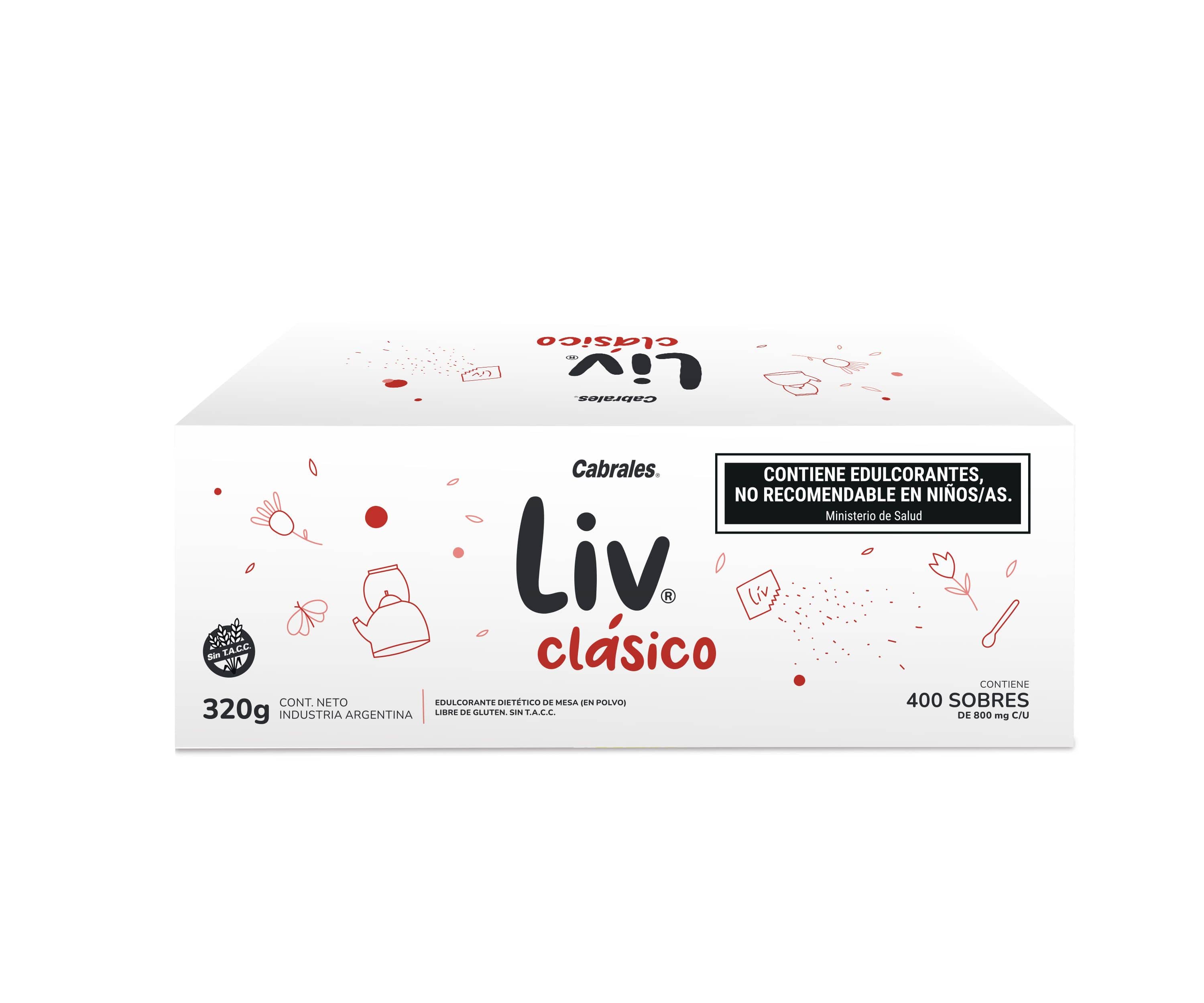 Liv Edulcorante Clasico x 400 sobres
