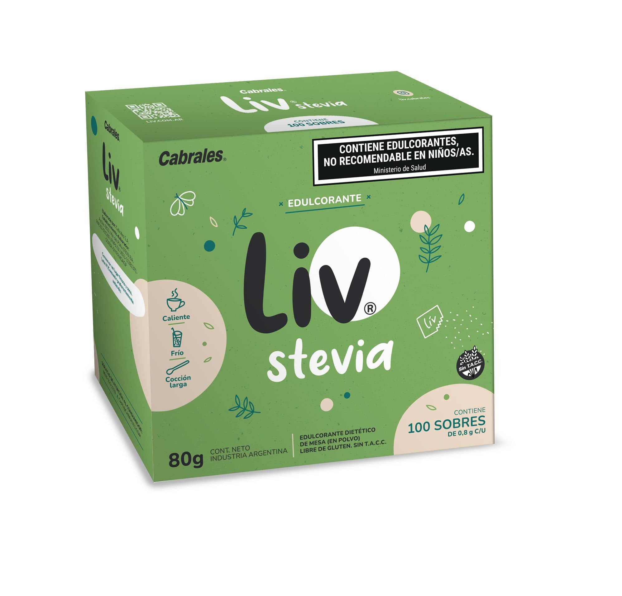 Liv Edulcorante Stevia Clasico x 100 sobres
