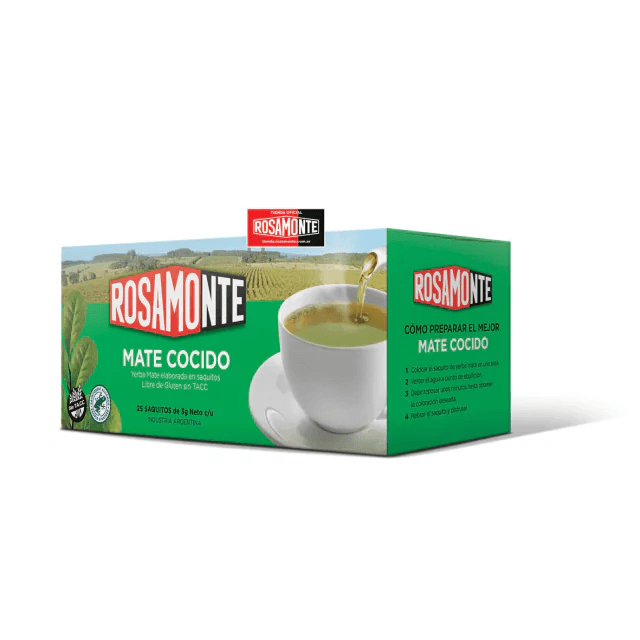 Rosamonte Mate Cocido x 50 saq s/sobre 3 g