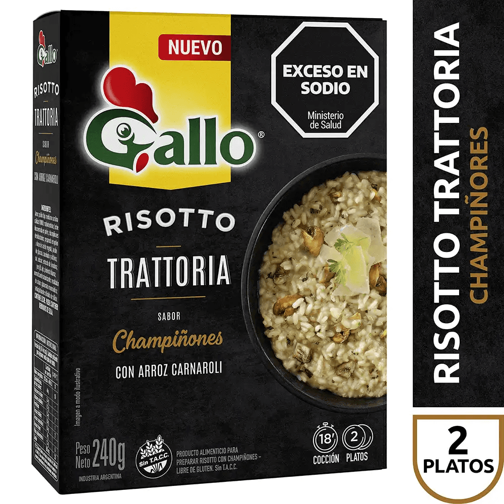 Arroz Gallo Risotto Trattoria Champ. x 240 g