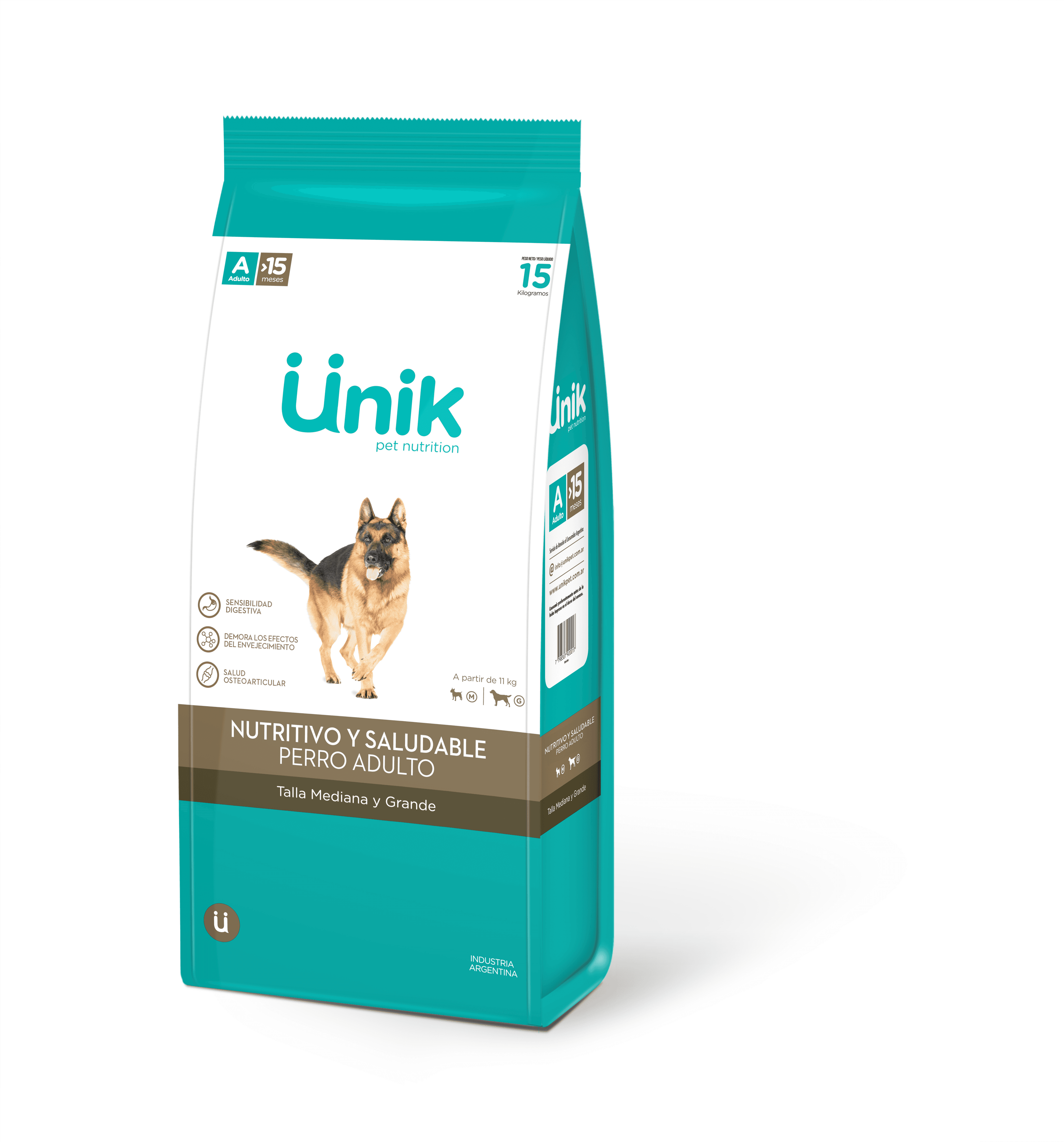 Unik Dog Adulto Raza Mediana y Grande x 15 kg