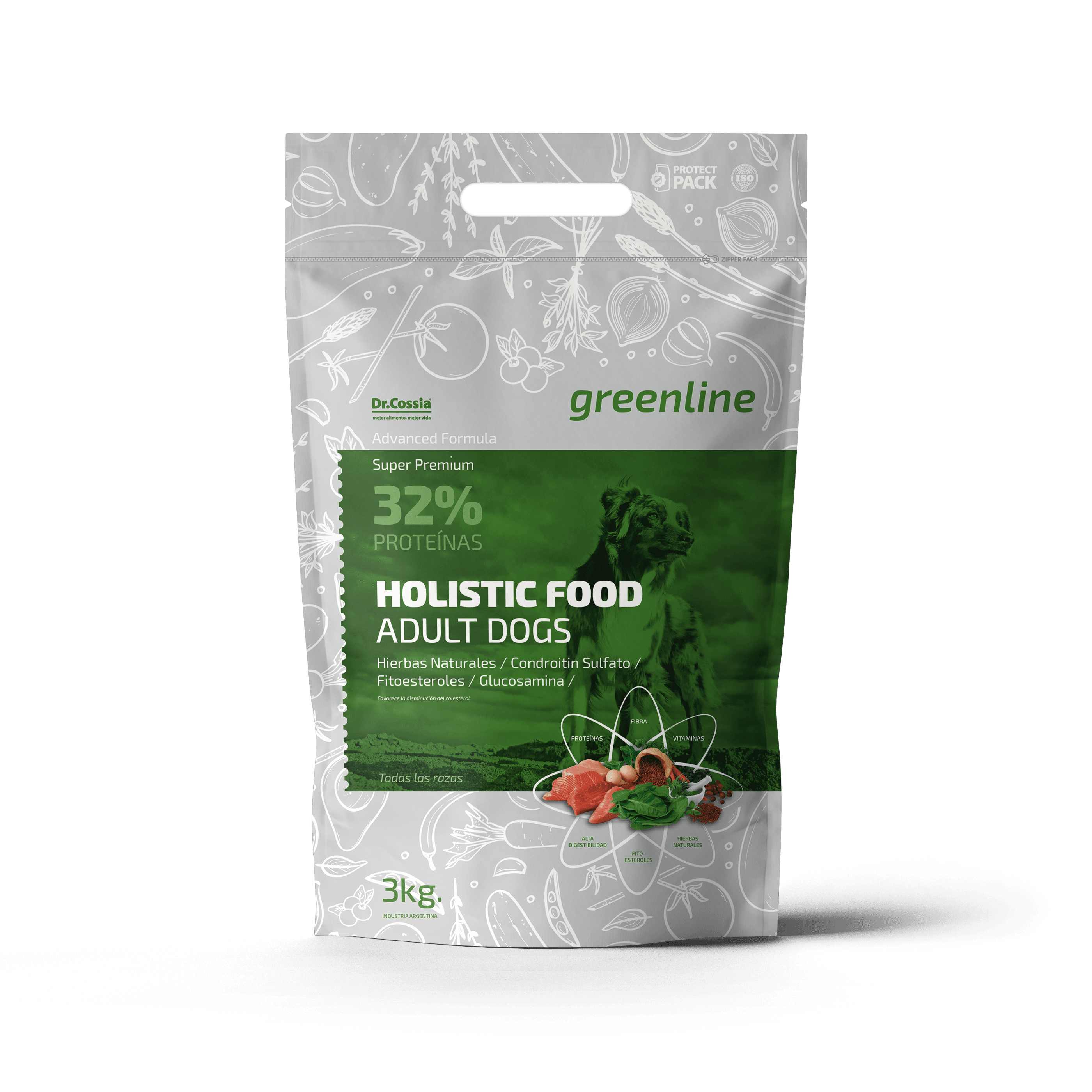 Greenline Holistic Food Raza Mediana y Grande x 3 kg