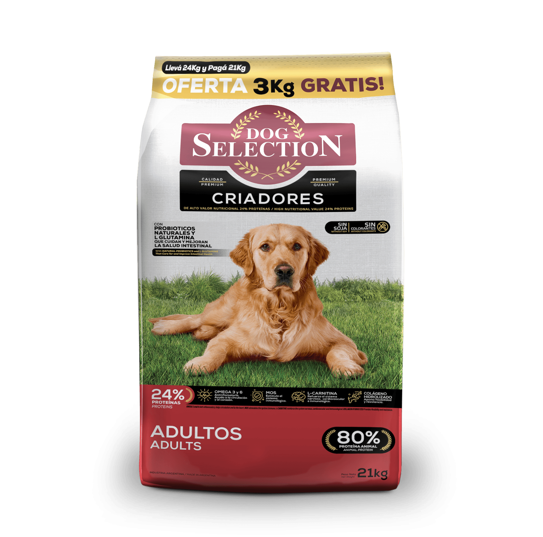 Dog Selection Criadores Adulto x 21+3 kg