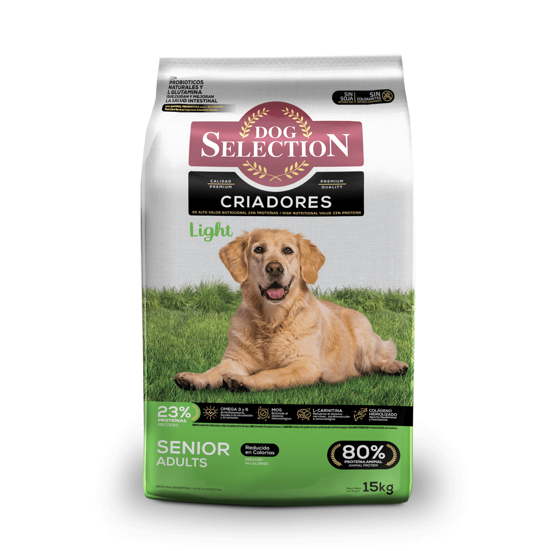 Dog Selection Criadores Adulto Light x 15 kg