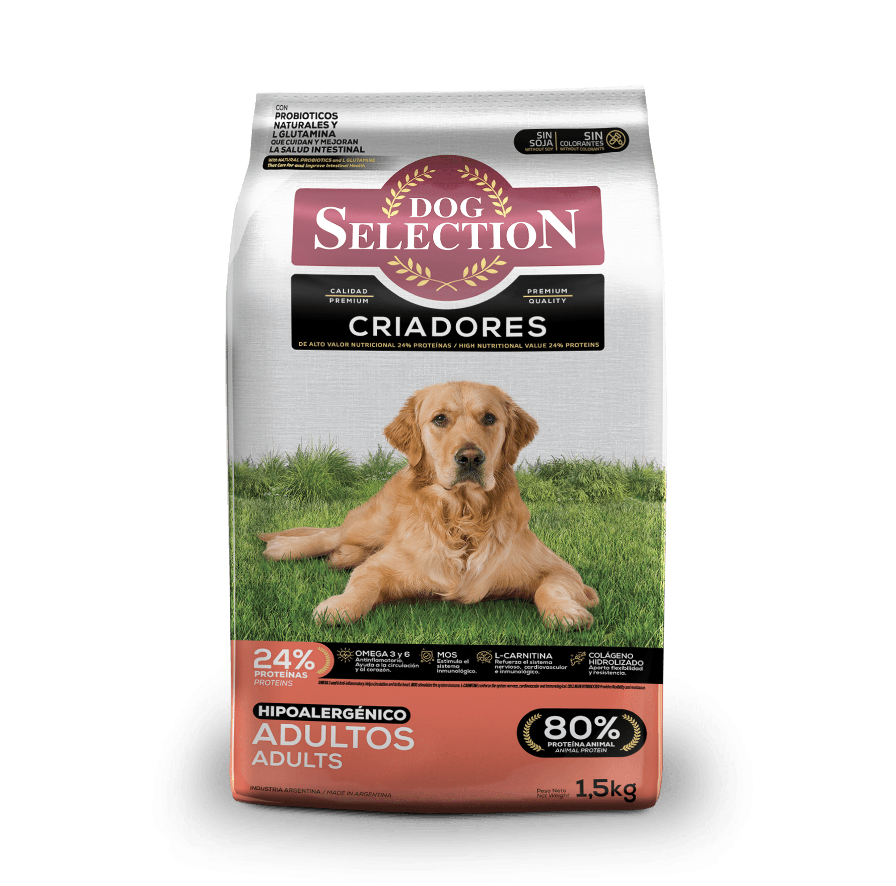 Dog Selection Criadores Adulto Hipoalergenico x 1,5 kg