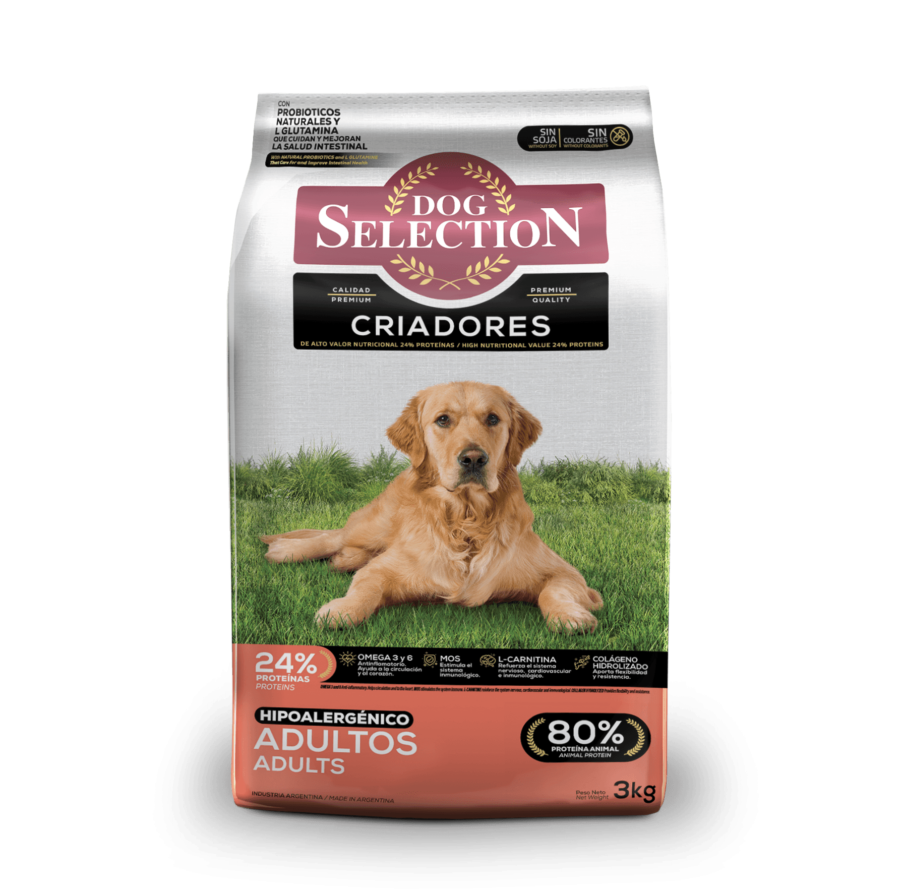 Dog Selection Criadores Adulto Hipoalergenico x 3 kg
