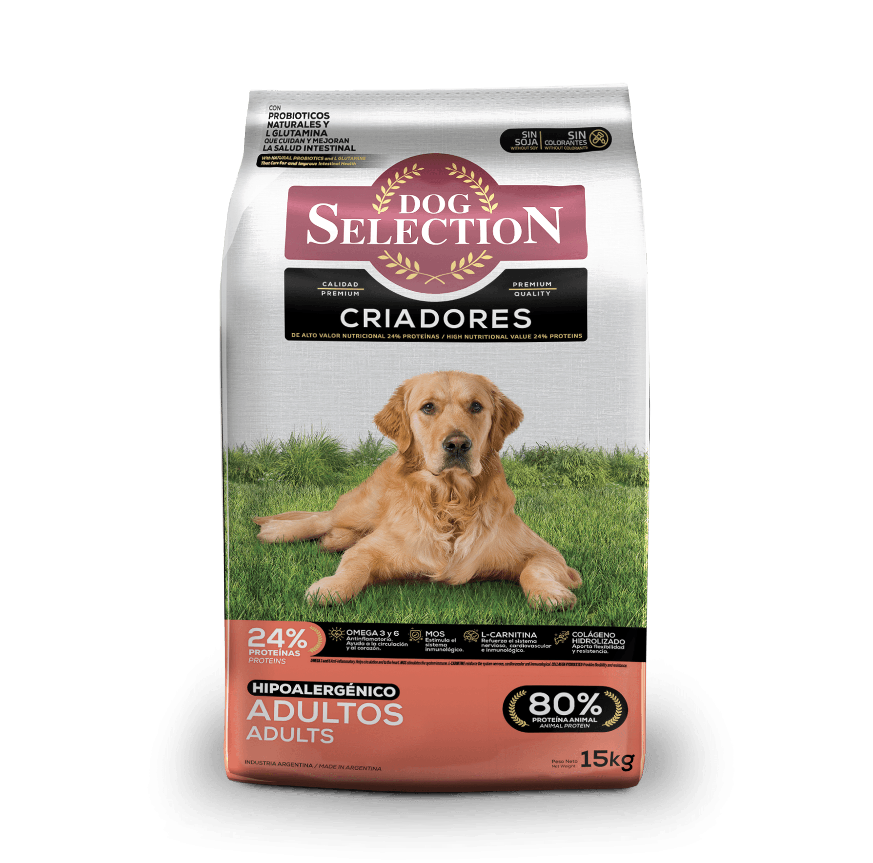 Dog Selection Criadores Adulto Hipoalergenico x 15 kg