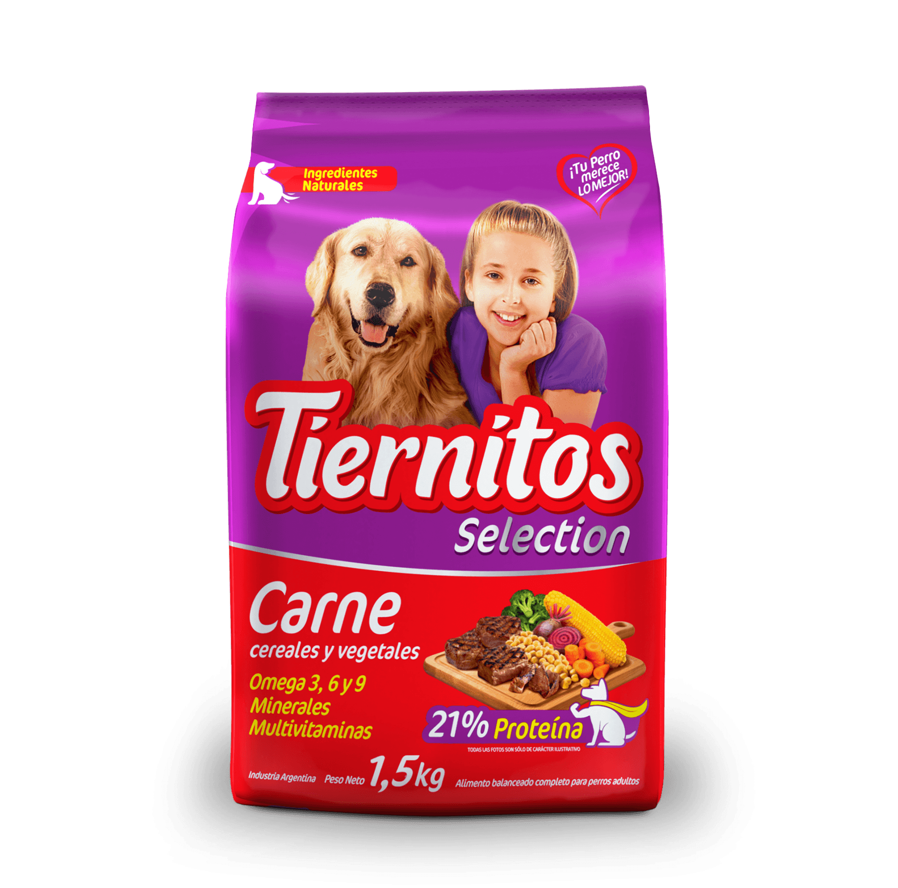 Tiernitos Adulto Carne x 1,5 kg