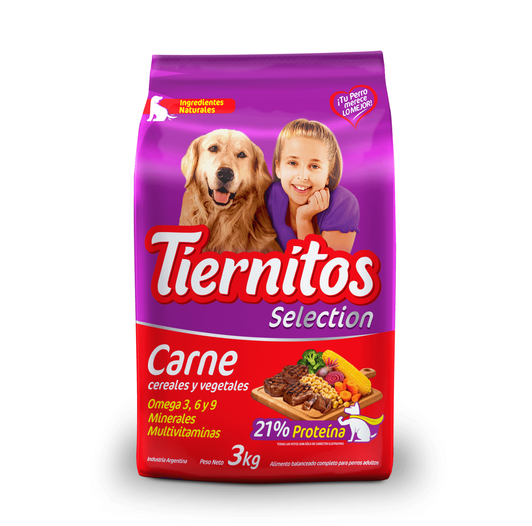 Tiernitos Adulto Carne x 3 kg