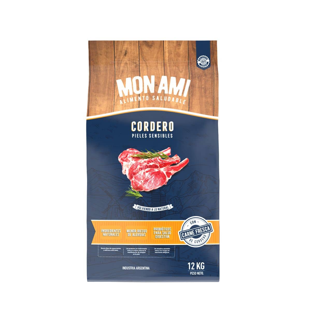 Mon Ami Alimento Natural Cordero x 12 kg