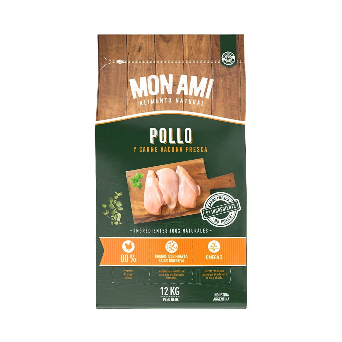 Mon Ami Alimento Natural Pollo x 12 kg