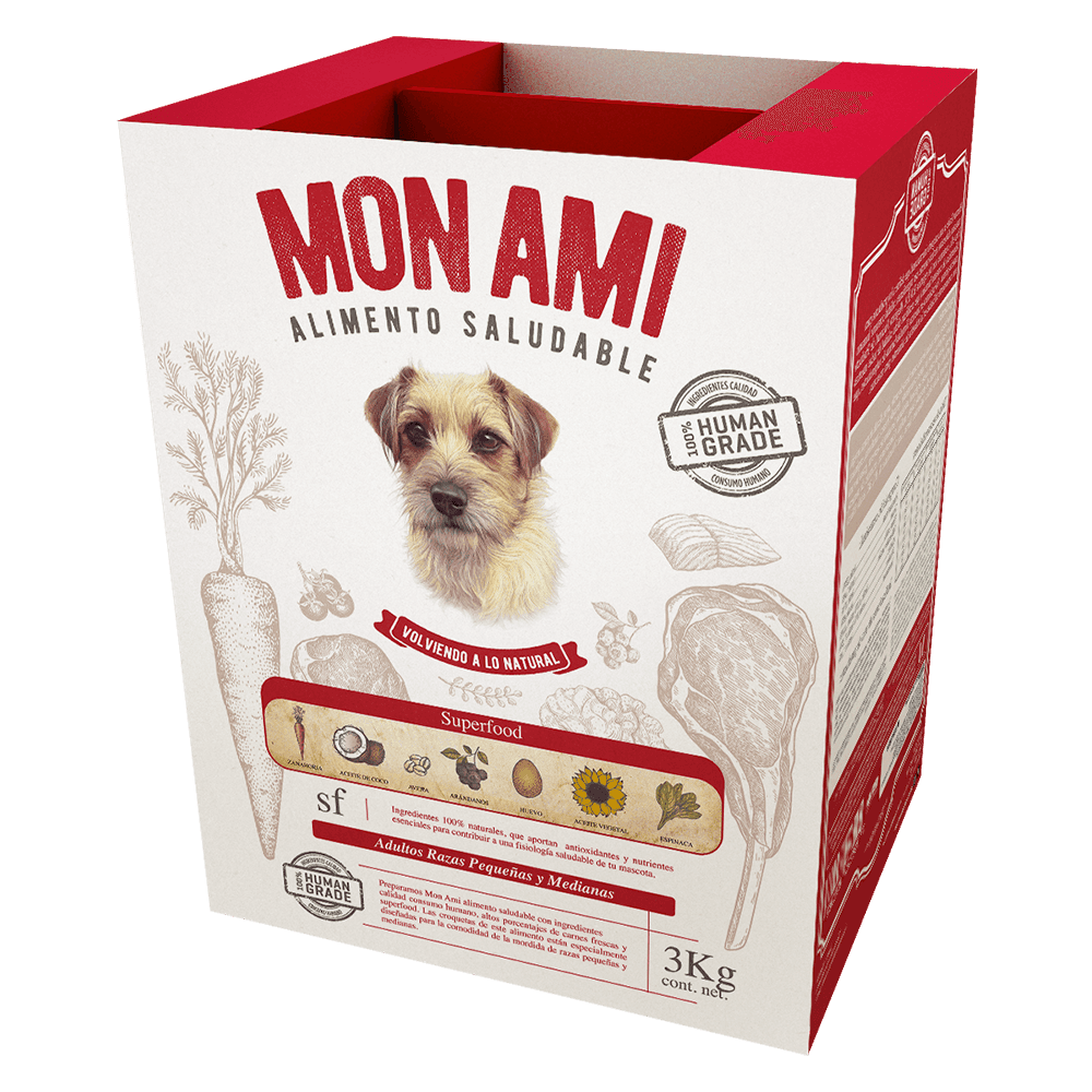 Mon Ami Human Grade Adulto Raza Pequeña y mediana x 3 kg