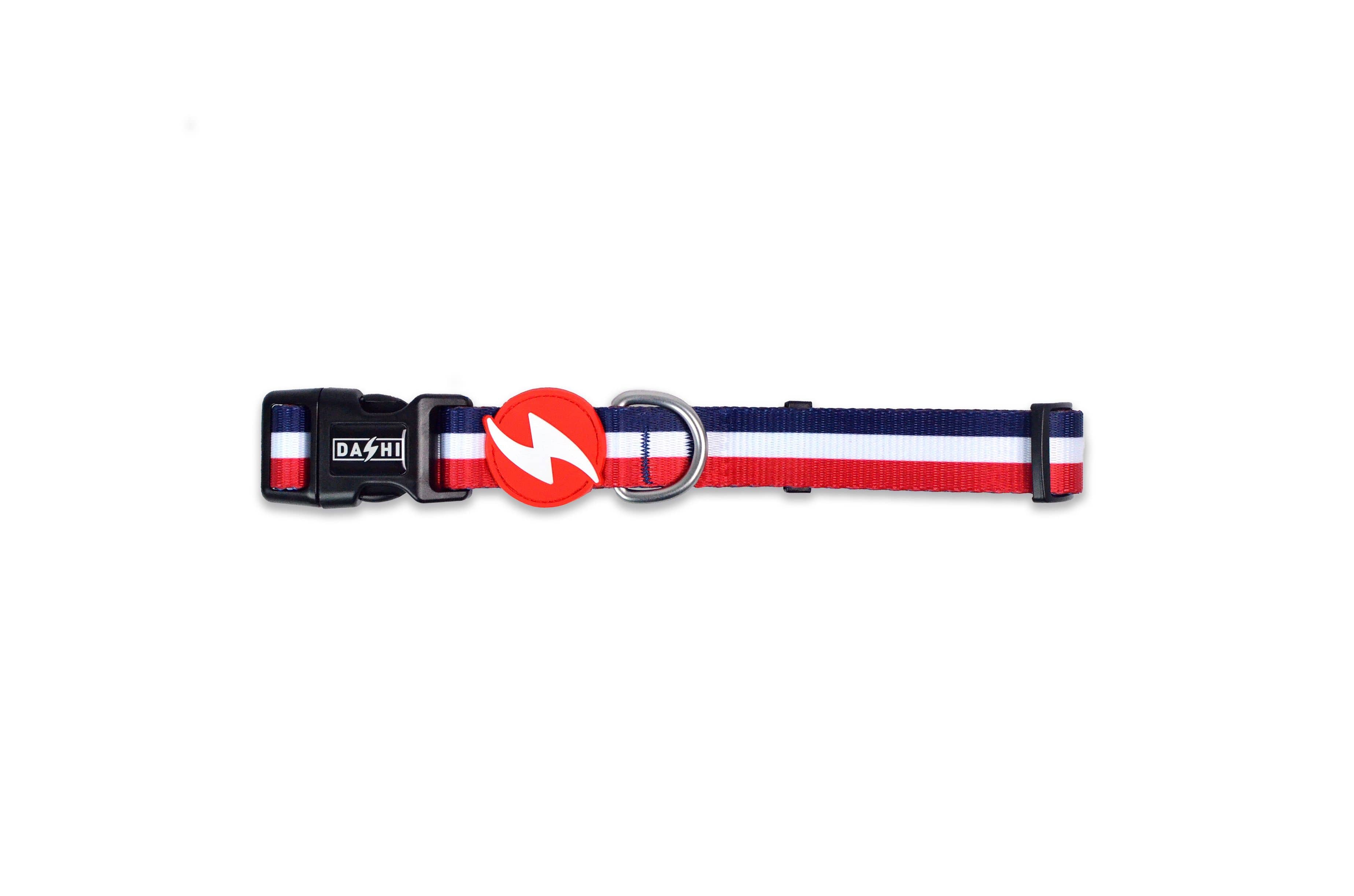DASHI STREIPES3 RED & BLUE COLLAR
