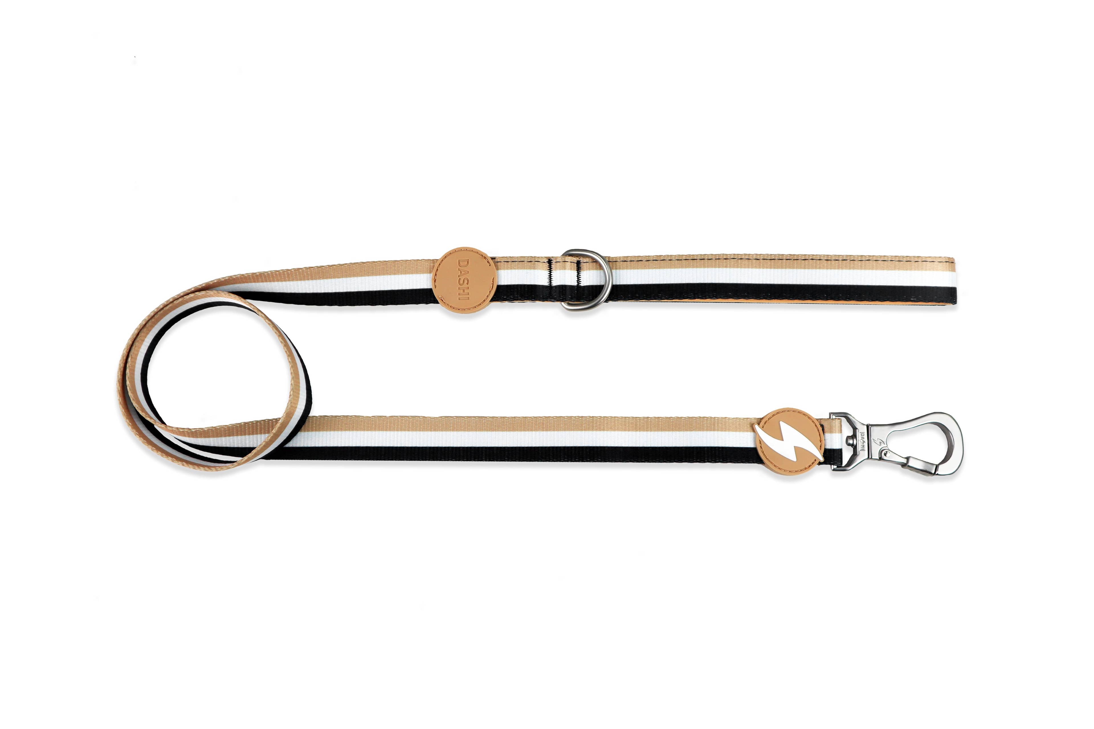 DASHI STRIPES3 BROWN & BLACK LEASH