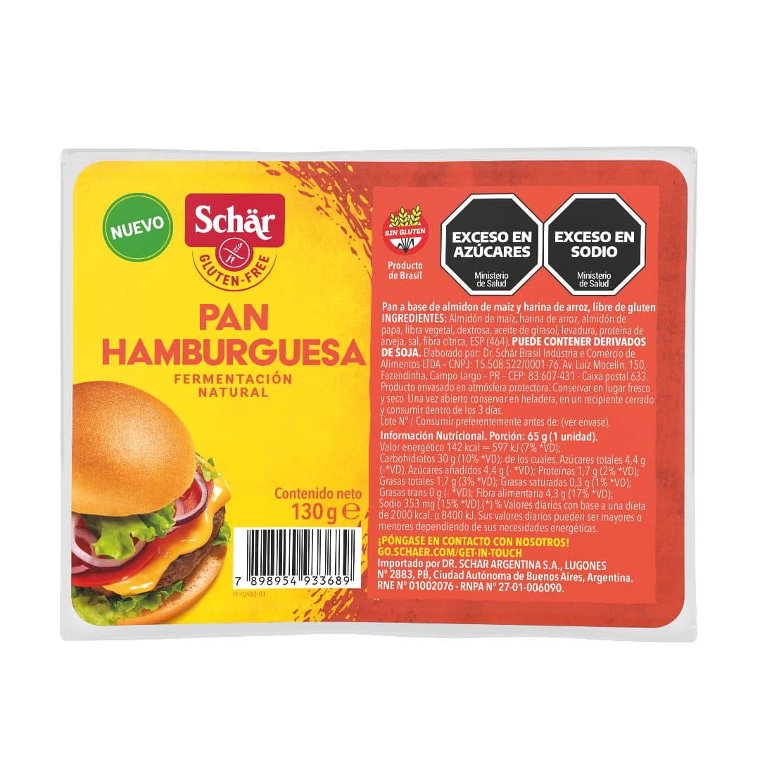 Dr. Schär Pan De Hamburguesa x 130 g