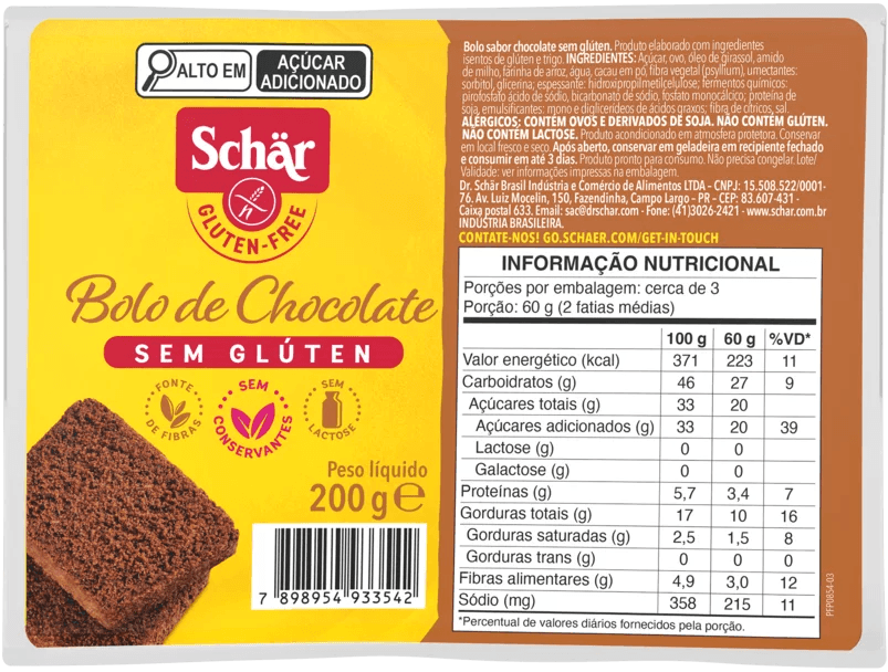 Dr. Schär Budin De Chocolate x 200 g