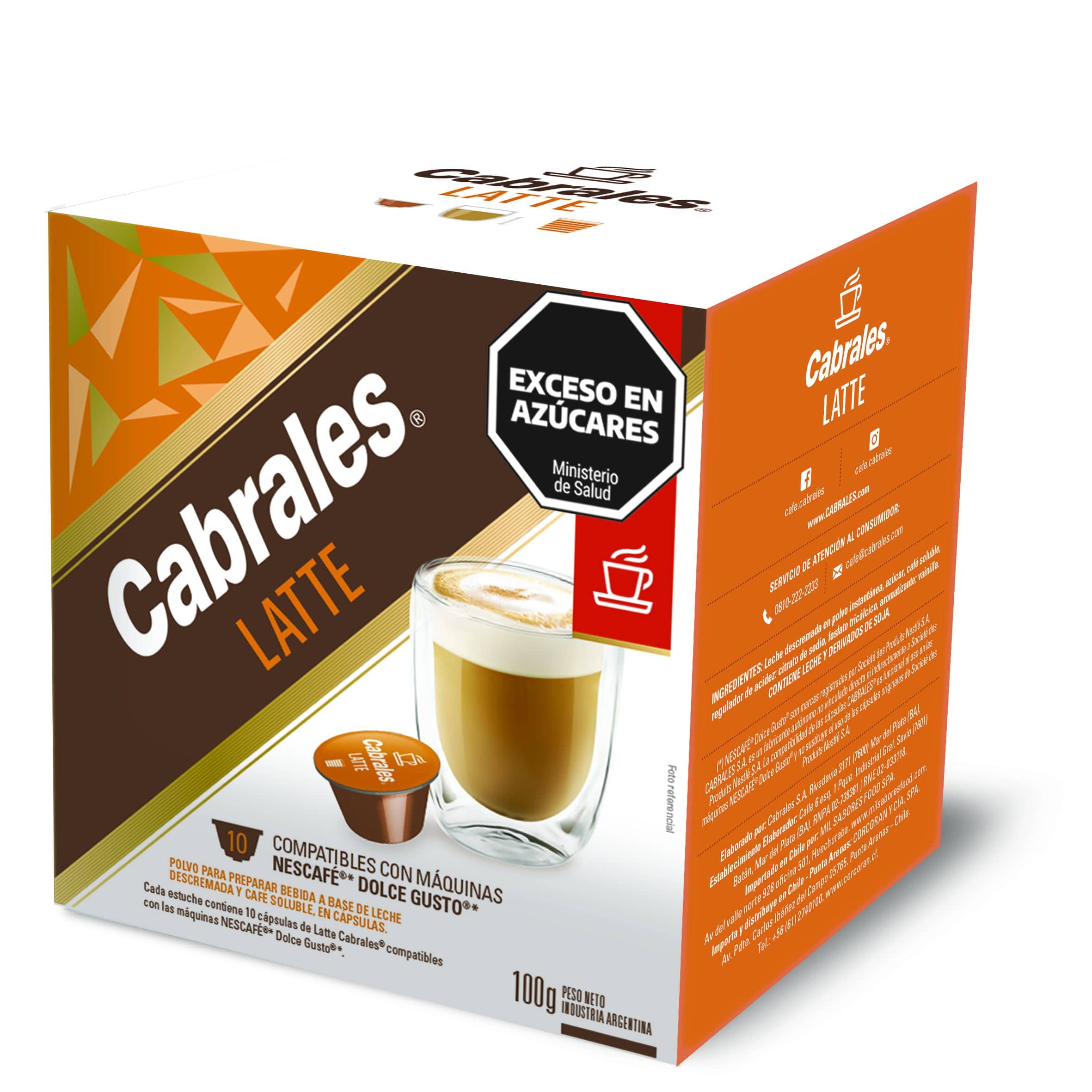 Cabrales Capsula Dolce Gusto Latte 10 cap. x 10 g