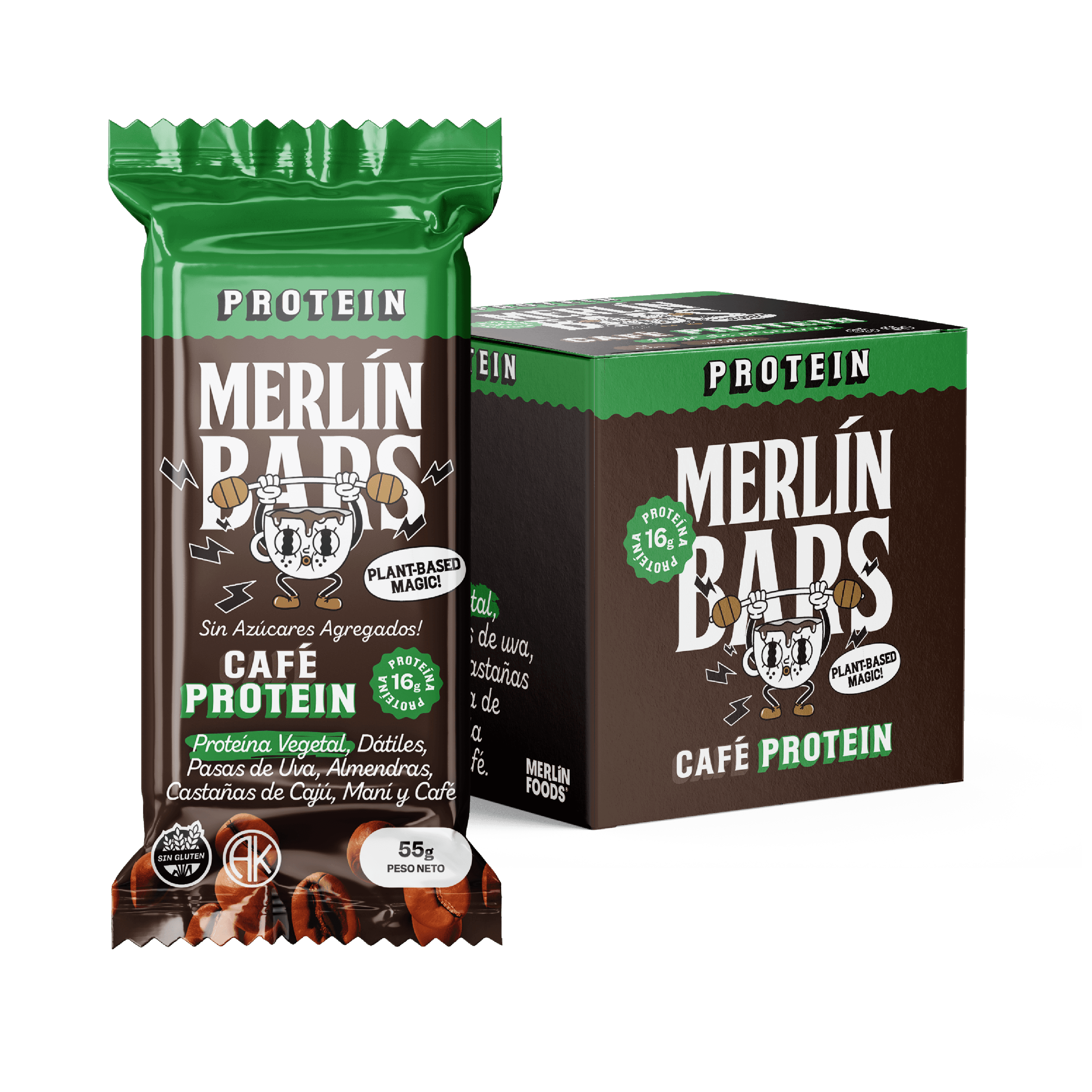 Merlin Bar - Café Protein x 55 g