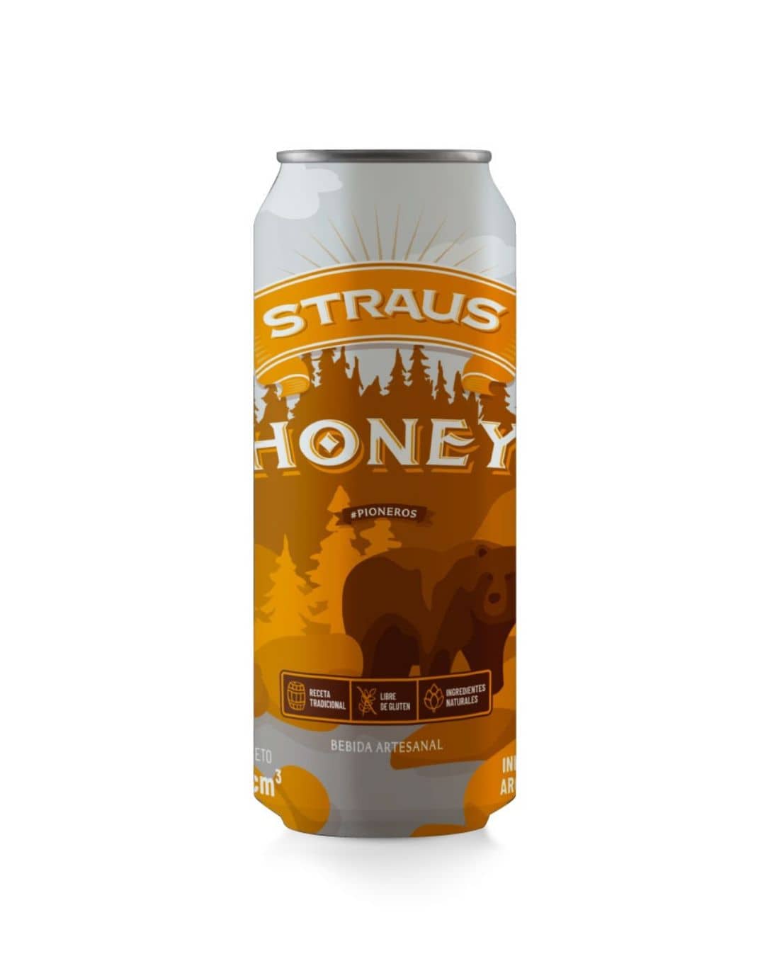 Cerveza Straus Honey Lata x 473 cc