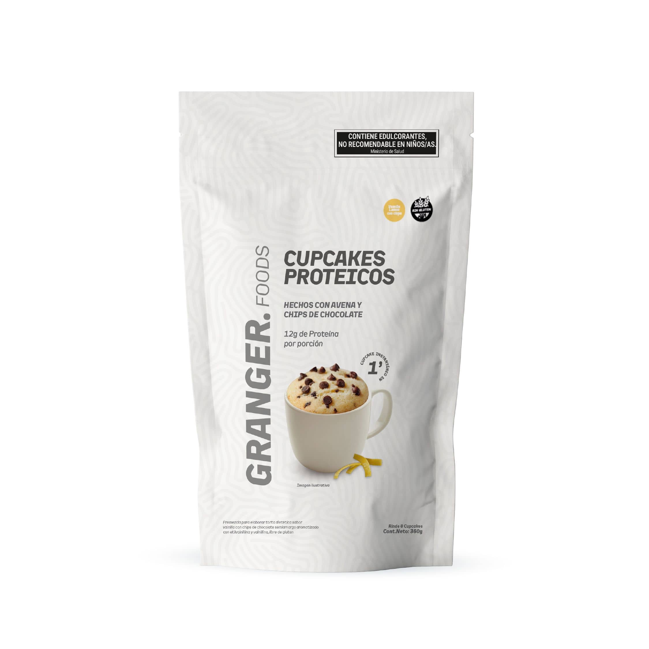 Granger - Cupcakes Proteicos Vainilla lemons Chip Chocolate. x 360 g