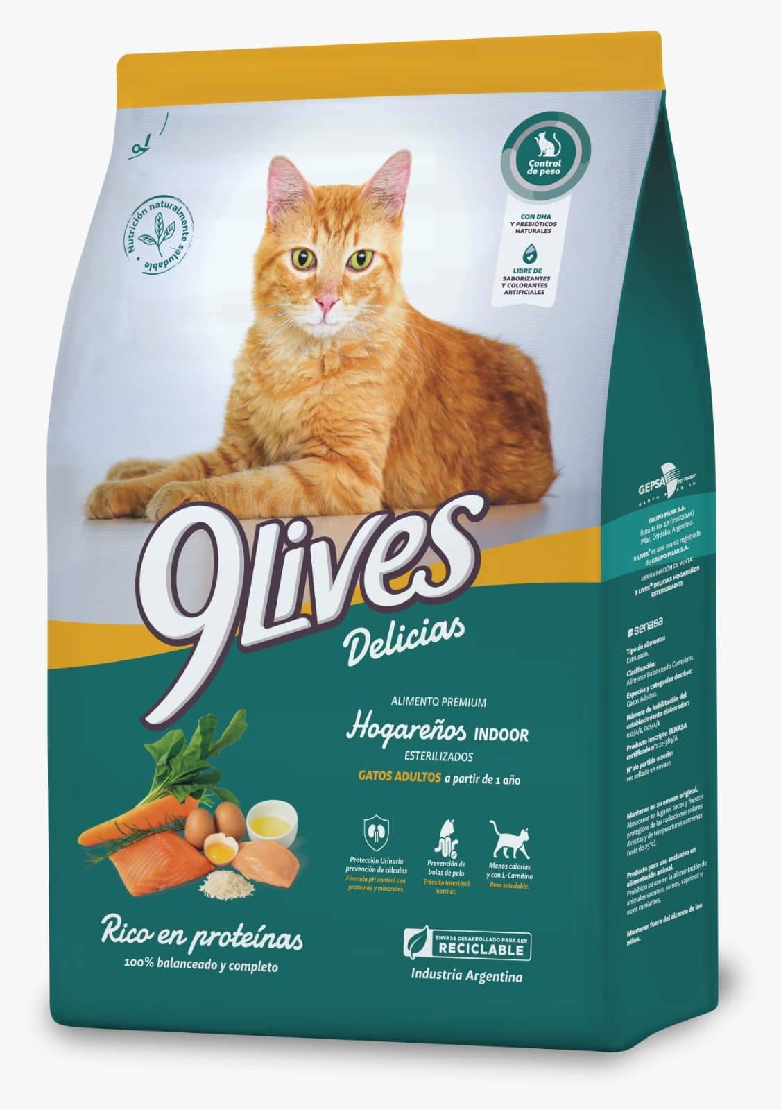 9Lives - Gatos Hogarenos Esterilizados x 15 kg