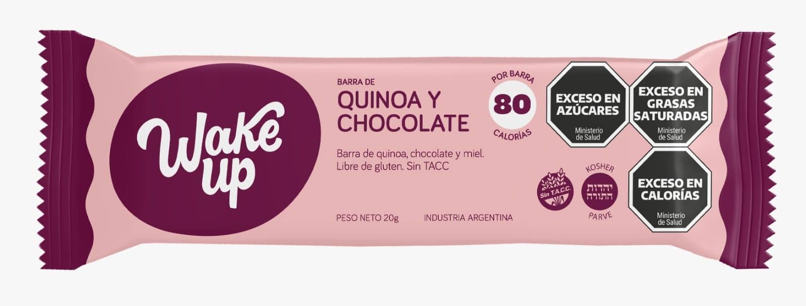 Wake UP Barra De Quinoa Y Chocolate Negro x 20 g