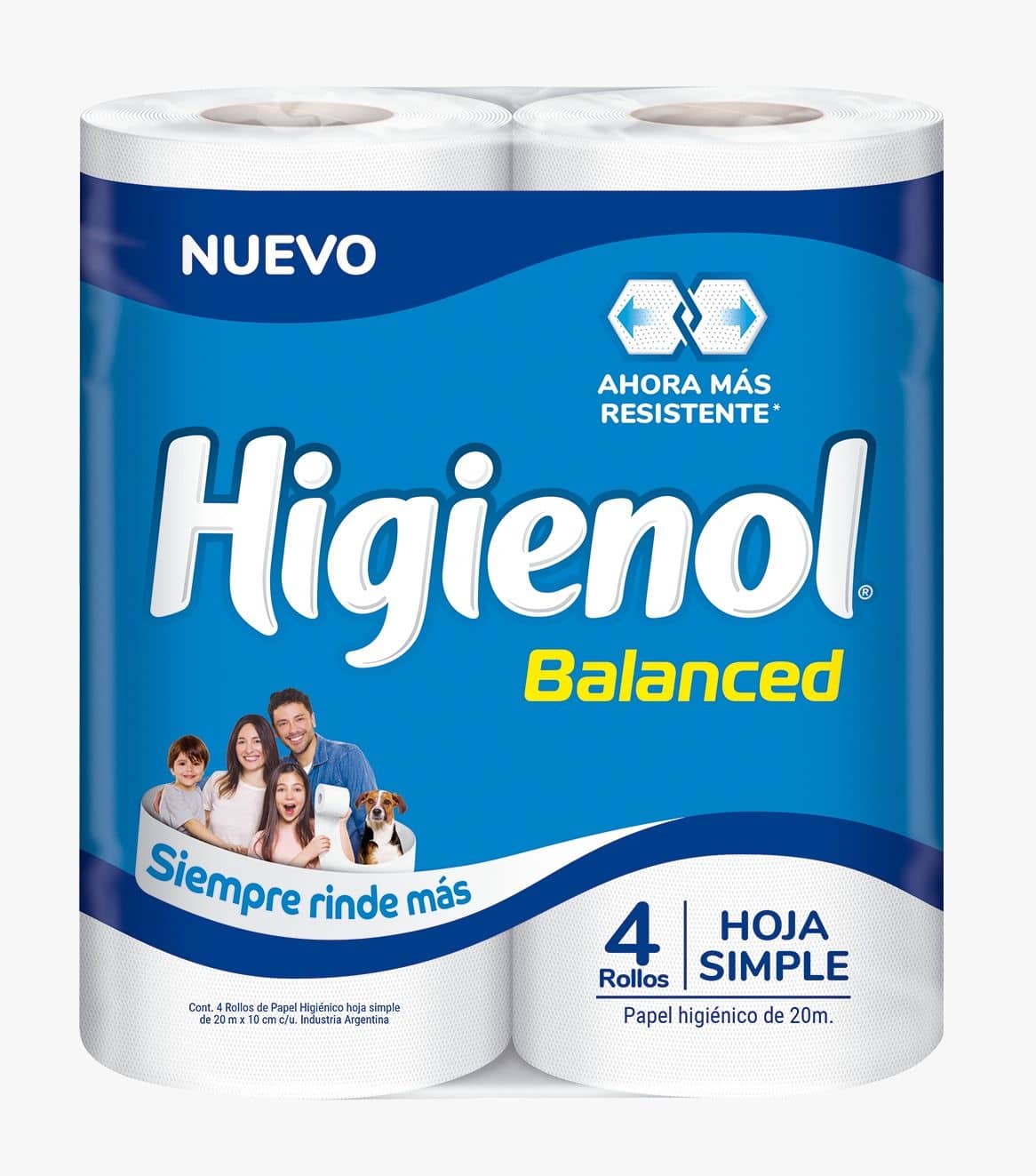Higienol Balanced x 20 m x 4 Rollos