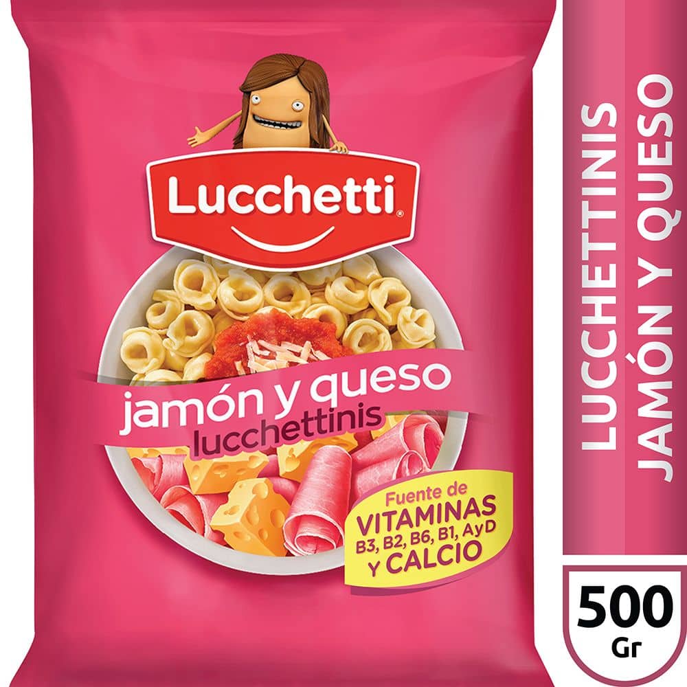 Lucchettinis Jamón y Queso x 500 g