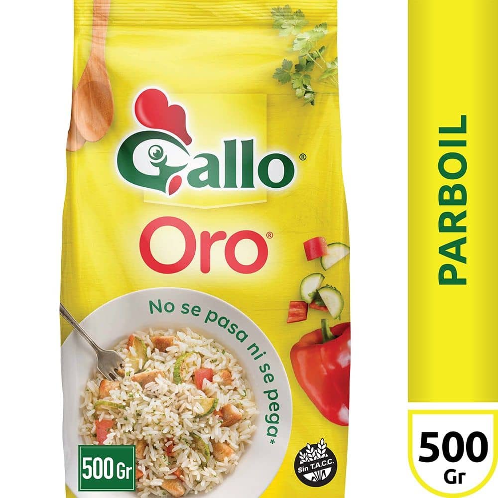 Arroz Gallo Oro Parboil Bolsa x 500 g