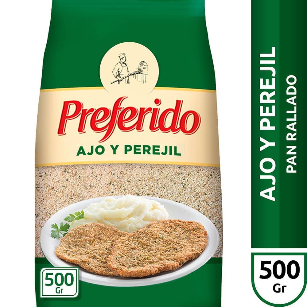 Preferido Pan Rallado Ajo y Perejil x 500 g