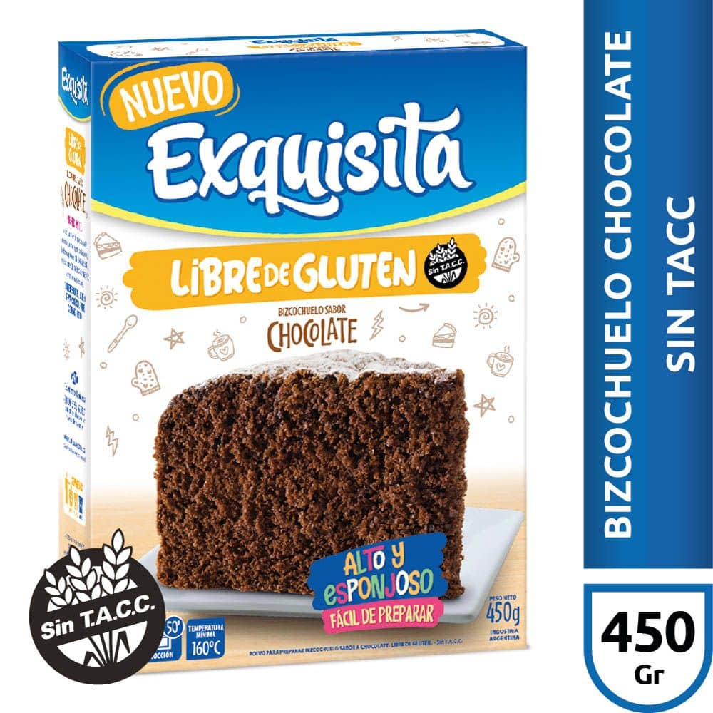 Torta Exquisita Chocolate Libre de Gluten x 450 g